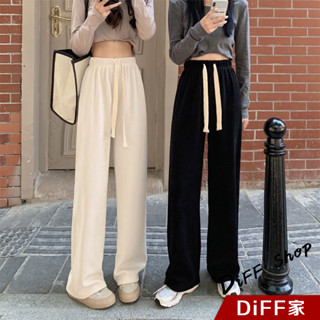 【DIFF】韓版寬鬆直筒高腰寬褲 褲子 長褲 休閒褲 女裝 高腰拖地褲 寬褲 直筒褲【P175】