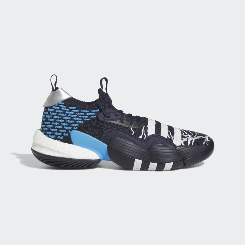 DY• ADIDAS TRAE YOUNG 2 黑藍 籃球鞋 針織 編織 閃電 包覆 襪套 低筒 男鞋 ID2210