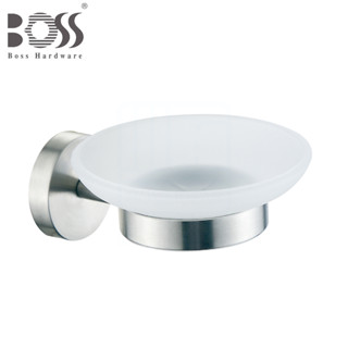 《BOSS》304不鏽鋼 霧面刷線 肥皂架 21004 香皂架 304不銹鋼 毛絲面 附霧面玻璃皂盤 臺灣製造
