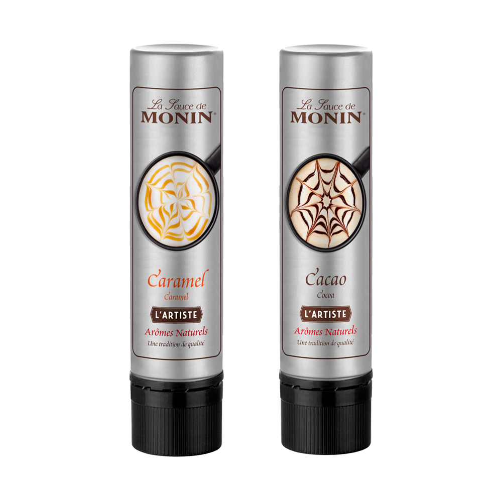 【水蘋果烘焙材料】MONIN 藝術家 焦糖 / 巧克力 可可 風味淋醬 150ml S-052