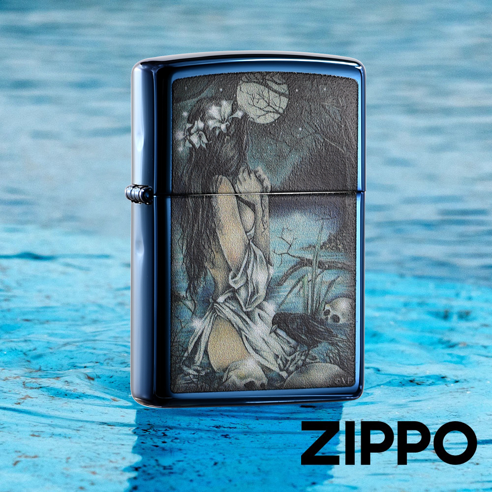 ZIPPO 湖邊少女防風打火機 美國設計 官方正版 現貨 禮物 送禮 刻字 客製化 終身保固 49764