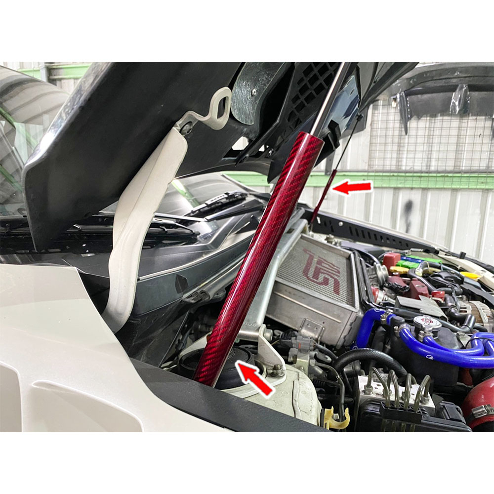 速霸陸 Subaru WRX STI 4代 引擎蓋支撐桿 卡夢 紅卡夢 消光黑 改裝配件