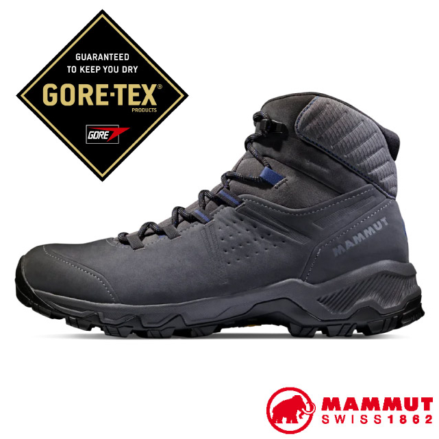 【MAMMUT 長毛象】男 防水中筒登山皮靴 Mercury IV Mid GTX.登山健行鞋_鈦金灰/黑_04710