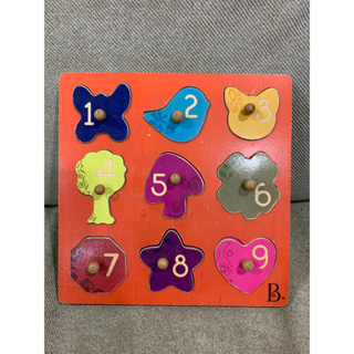 B.toys感統學習組 小蜜蜂看視界 幼兒數字認知木頭拼圖