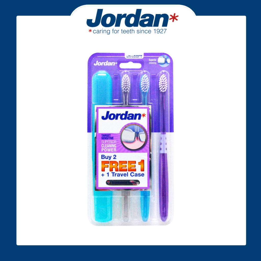 Jordan超纖細敏感型牙刷 超軟毛 促銷旅行組 附牙刷盒 小刷頭 北歐品質 敏感性牙齒 牙周病患者 護齦 牙齦流血