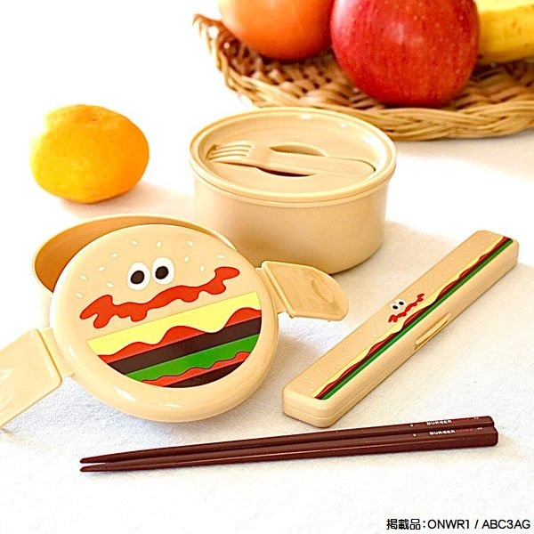 日本 burger conx 雙層便當盒 圓形便當盒 兒童便當盒 便當盒 環保餐具 兒童餐具 午餐盒 露營 野餐