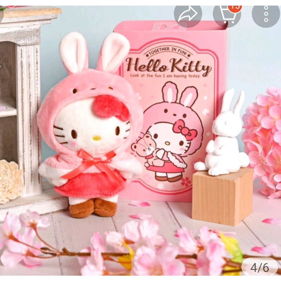 圓緣屋--HELLO KITTY兔年限定5吋絨毛吊飾, 娃娃 現貨,情人節必送
