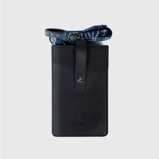 【FUMBLEU】牛皮手機袋｜古布｜ 香港設計品牌