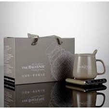 百富 恆溫保溫陶瓷杯400ML 附保溫杯墊 兩件套組 USB充電 禮盒組