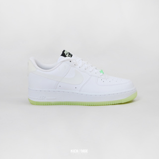 NIKE W AIR FORCE 1 白綠黃 螢光 微笑 AF1 笑臉 夜光 休閒鞋 男女鞋【CT3228-100】