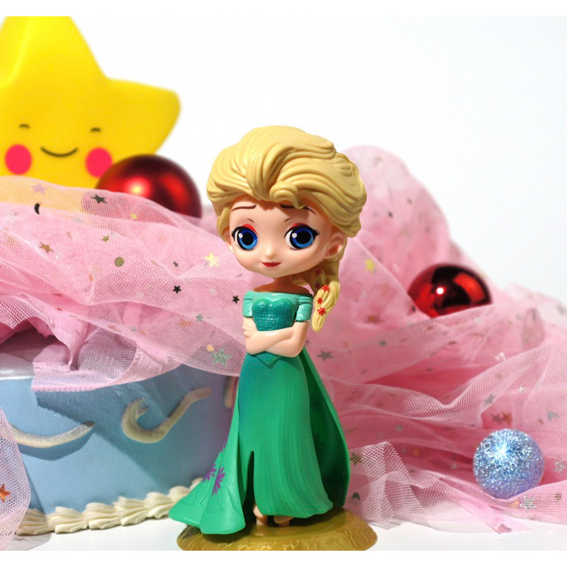 全新冰雪奇緣 小公主小女生最愛 艾莎公仔 蛋糕擺飾