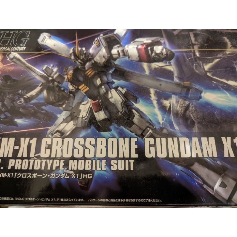 萬代模型 海盜骷髏鋼彈 X-1 F91 骨十字鋼彈 HG 1/144 素組完成品 配件完整 稍微塗裝 隨你魔改