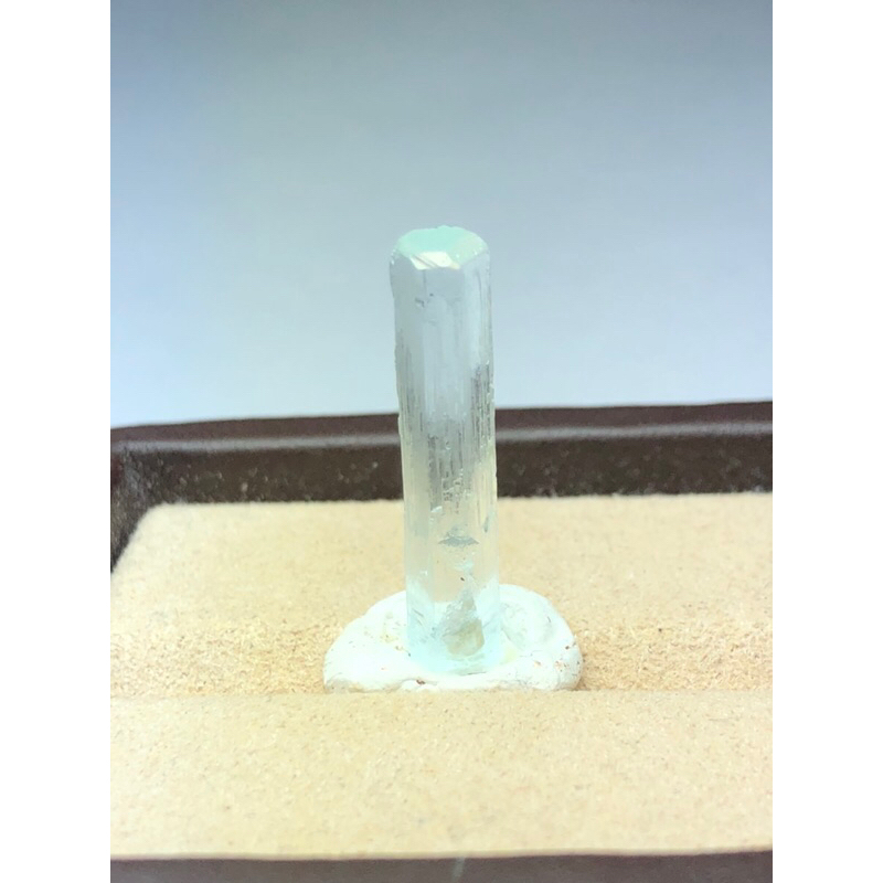 【磊晶城水晶館】嚴選天然高冰透 海藍寶原礦 海水藍寶 Aquamarine 海藍寶原石 粉18