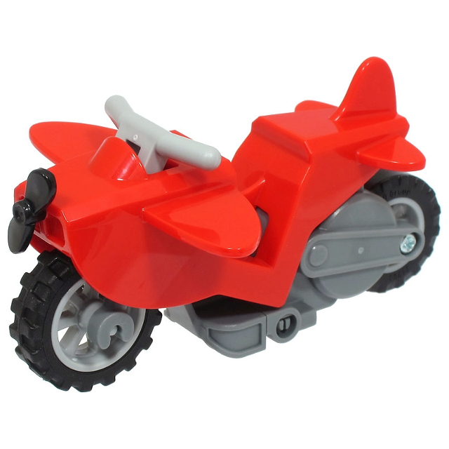 LEGO 樂高 紅色 動能儲存車 飛機造型 摩托車 特技車 飛輪車 1567c02