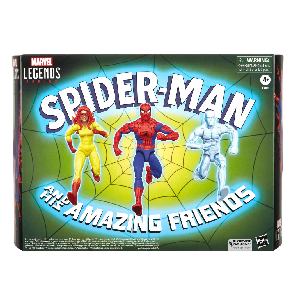 全新現貨 Marvel Legends 蜘蛛人 銀色衝浪手 火焰星 Spider man 驚奇朋友 三人包 超取付款免訂
