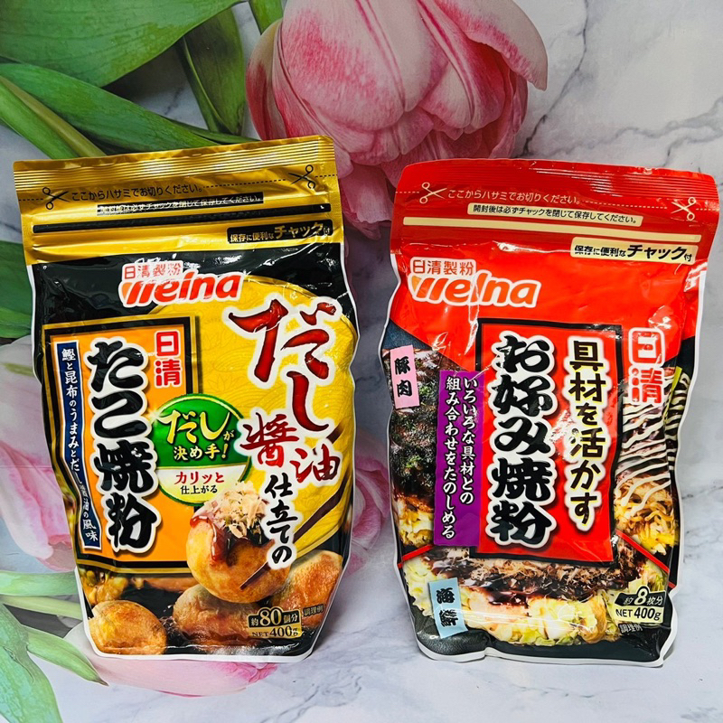 日本 日清製粉 高湯醬油味章魚燒粉/大阪燒粉 400g 兩款供選