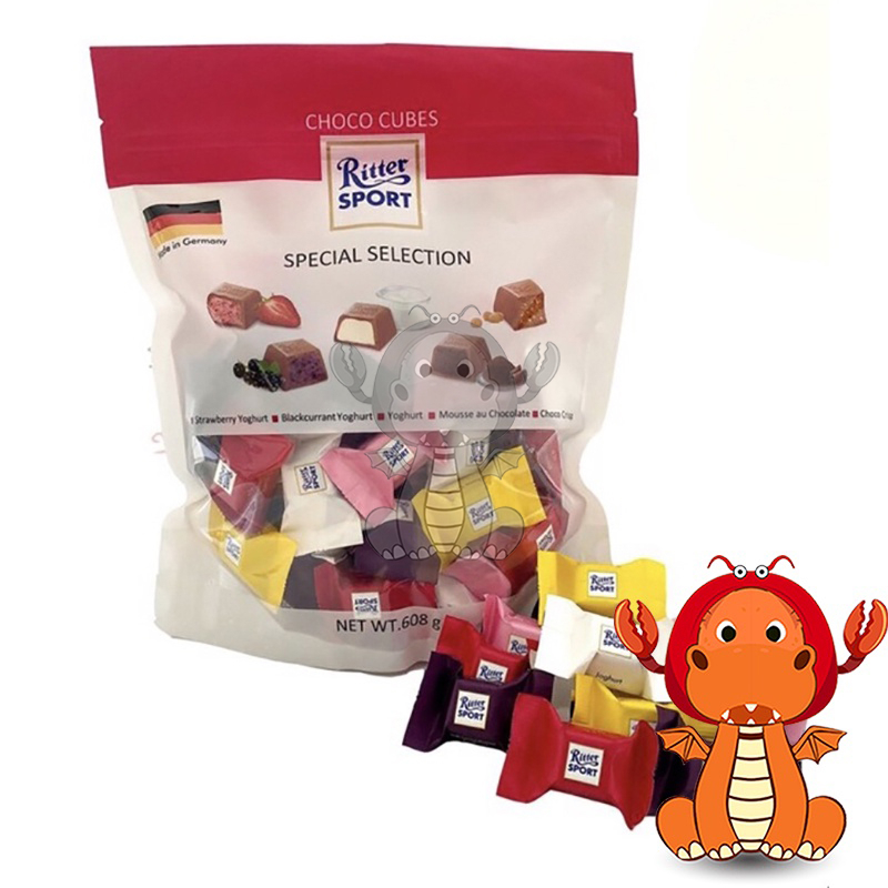 ritter sport mini 德國 整袋 力特律動迷你巧克力 特律動綜合迷你巧克 力特律動 唯龍購物