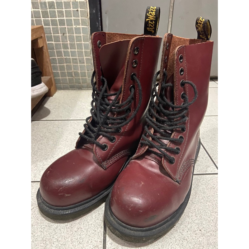 二手 dr.martens  10孔  馬丁 紅色36號