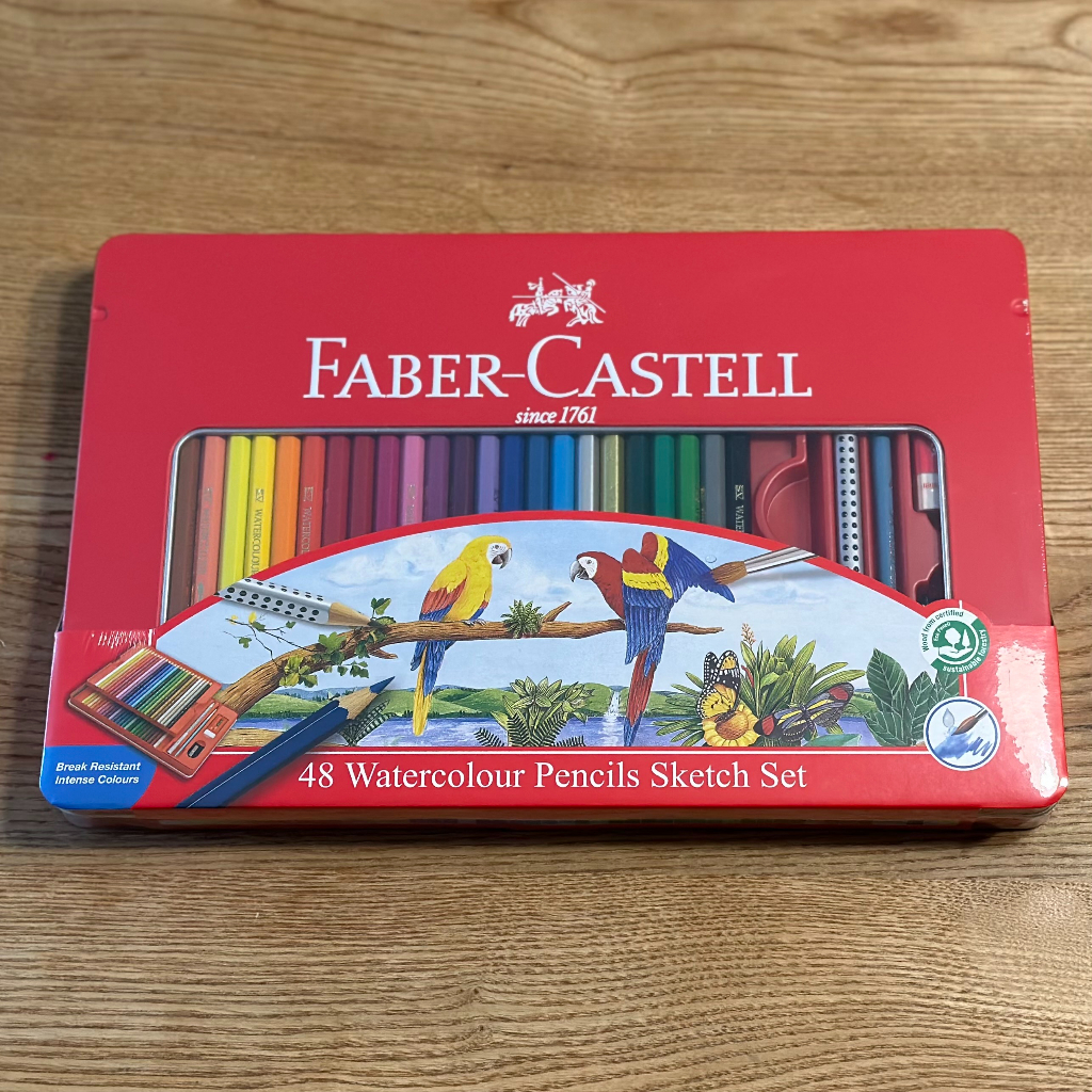 &lt;現貨免運 12hr快速出貨&gt;德國輝柏Faber-Castell 48色水性色鉛筆鐵盒工具組 72入三角粗鉛筆好市多代購