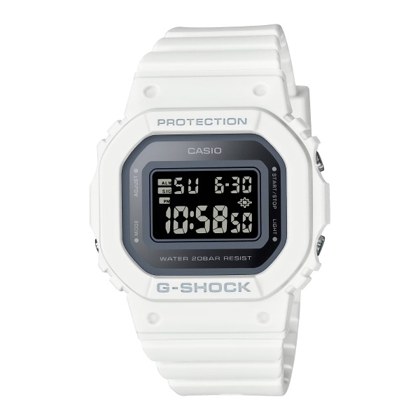 【CASIO G-SHOCK】簡約經典純色系休閒運動腕錶-純淨白/GMD-S5600-7/台灣總代理公司貨享一年保固