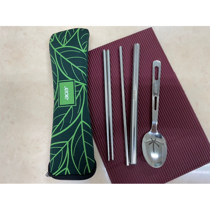 環保餐具組 Acer 筷子 湯匙 大吸管 小吸管 吸管刷 304