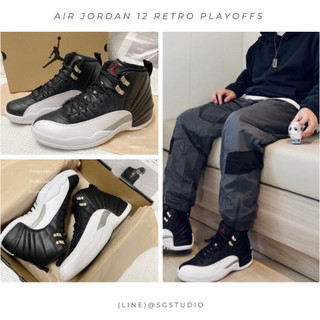 S.G AIR JORDAN 12 RETRO Playoffs CT8013-006 黑白 銀扣 季後賽 AJ12