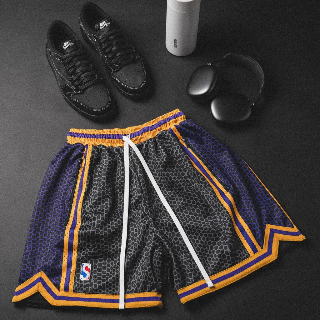 kobe black mamba shorts 美國人做的 籃球褲