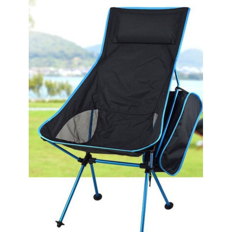 高背 超輕量月亮椅 天空藍 露營折疊椅 航太鋁合金 超厚900D 賣480