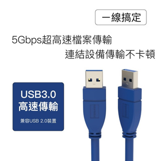 ♪亮亮生活小舖♪ USB 延長線 USB3.0公對公延長線 公對公線 雙公延長線 5Gbps USB線 USB-A線
