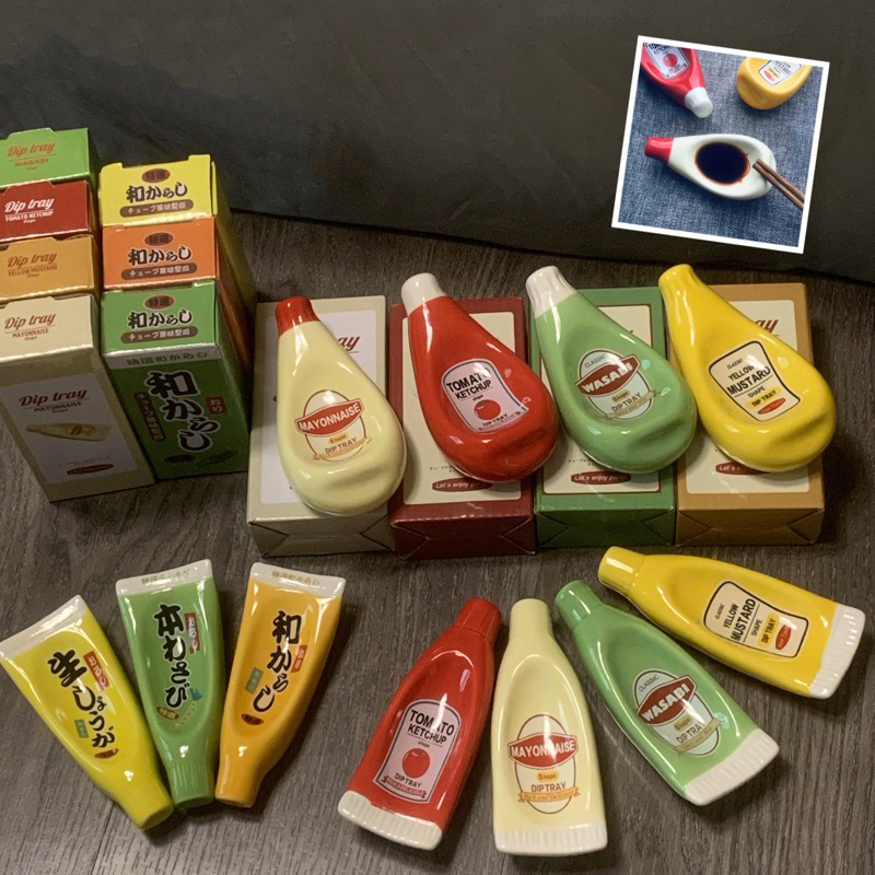 【CHENset】K150 日本 創意造型 醬油碟 番茄醬 美乃滋 芥末 山葵 哇沙米 黃芥末 醬油盤 瓶子造型 沾醬碟
