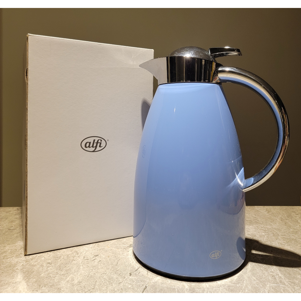 [保溫壺] [保溫瓶] [居家] [廚房]愛麗飛真空保溫壺 - Alfi Signo 玻璃內膽保溫壺 寧靜藍 1.0 L