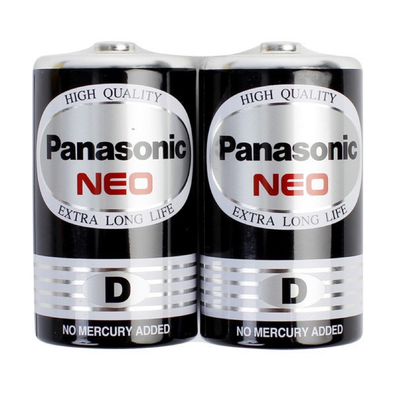 【阿翔小舖】『Panasonic 』國際牌黑色1號、2號電池🔋/2入裝/電壓1.5v/錳乾電池