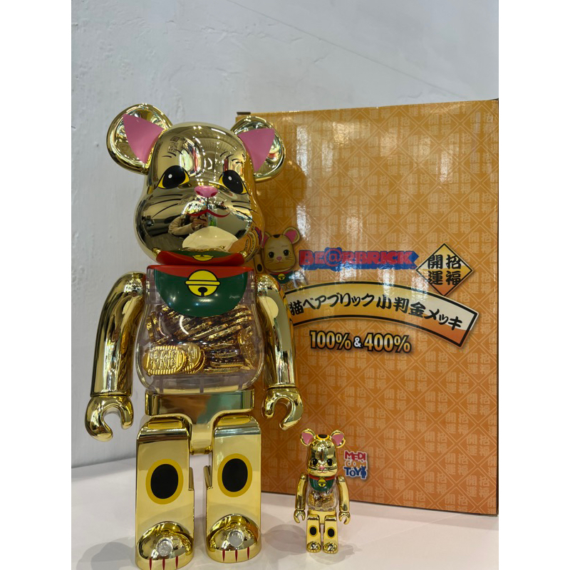 《現貨+預購》bearbrick 庫柏力克熊-招き猫 小判500%