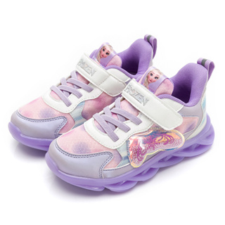 兒童鞋【Disney 迪士尼】冰雪奇緣 童電燈運動鞋-紫/FOKX25777