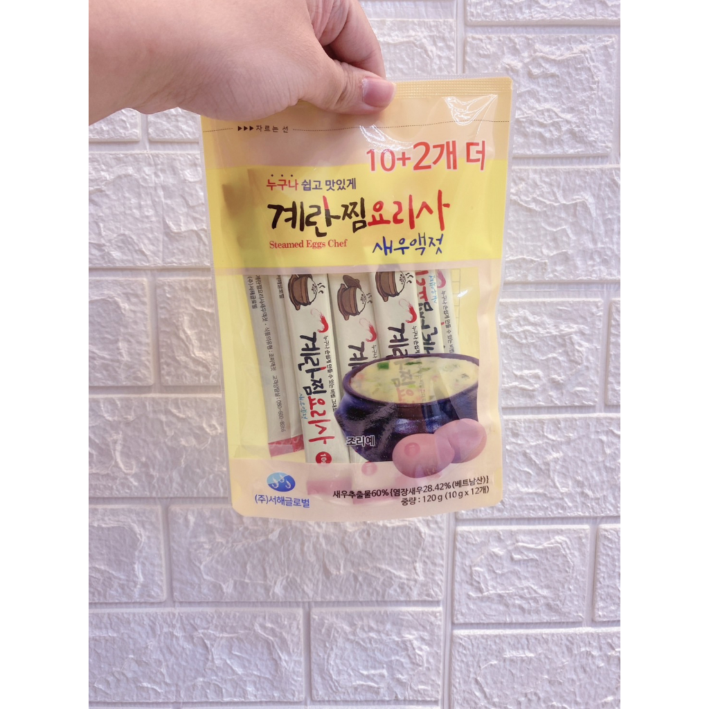🇰🇷 雯姐代購現貨 韓國 蒸蛋蝦醬露 每包10g 12條入 韓國代購欸
