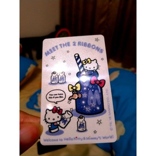 Hello Kitty 雙緞帶悠遊卡 星星牛奶瓶(白)