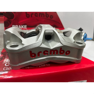 DIY本舖 BREMBO HPK Stylema 一體輻射卡鉗 右邊 原廠煞車皮 孔距 100mm 銀底紅字 保固三年