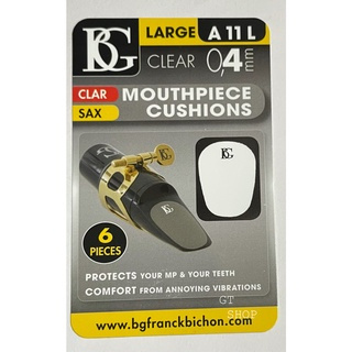 BG A11L 豎笛 薩克斯 吹嘴墊片 (6pc,透明,薄,大,0.4mm) 吹口墊片 吹口護片