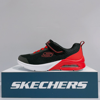 SKECHERS MICROSPEC MAX 中童 黑色 舒適 氣墊 魔鬼氈 運動 休閒鞋 403773LBKRD