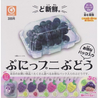 【我愛玩具】SHINE-G(轉蛋)Q彈葡萄盒裝吊飾 全6種整套販售