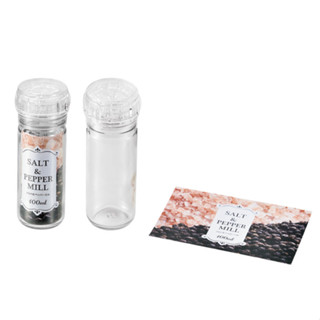 asdfkitty*日本 ECHO 透明玻璃研磨罐-100ML-磨鹽.磨胡椒粒.花椒.孜然-日本正版商品