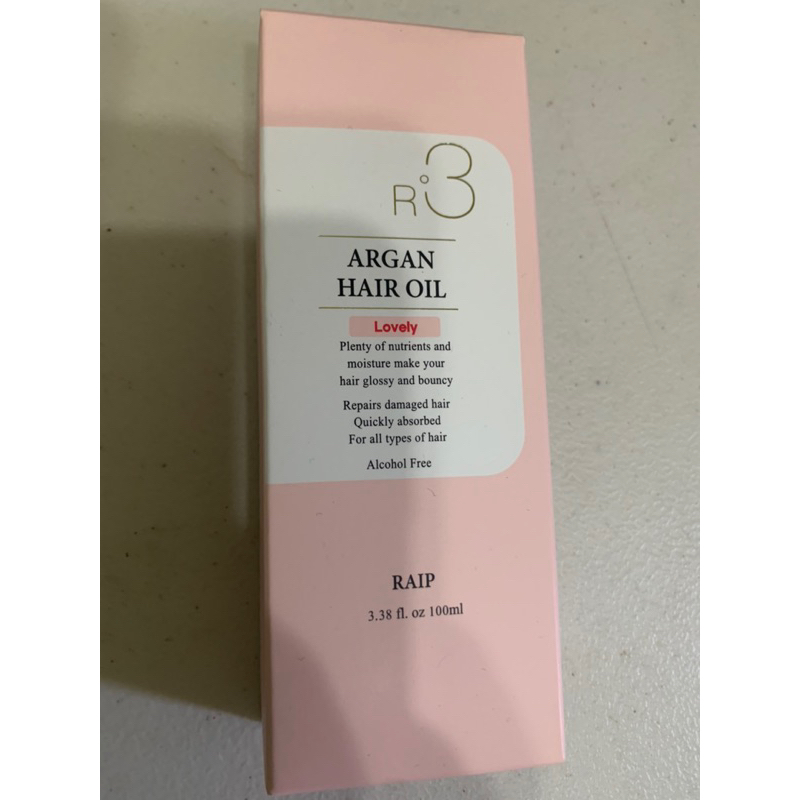 ARGAN 韓國 RAIP R3  菁萃摩洛哥 阿甘護髮油 100ml 深層滋潤，防止髮絲分叉