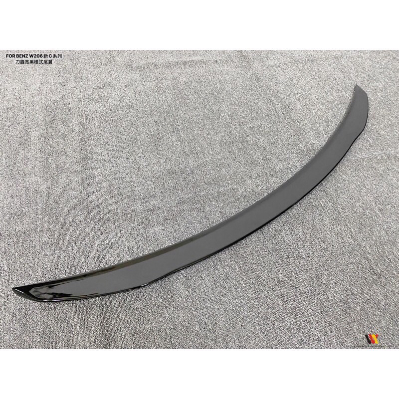 安鑫汽車精品 BENZ W206新C系列專用 亮黑WX版尾翼 塑膠材質 歡迎訊問