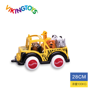 瑞典Viking toys維京玩具-Jumbo動物吉普車(含4隻可愛小動物)28cm 動物模型 玩具車 兒童玩具 現貨