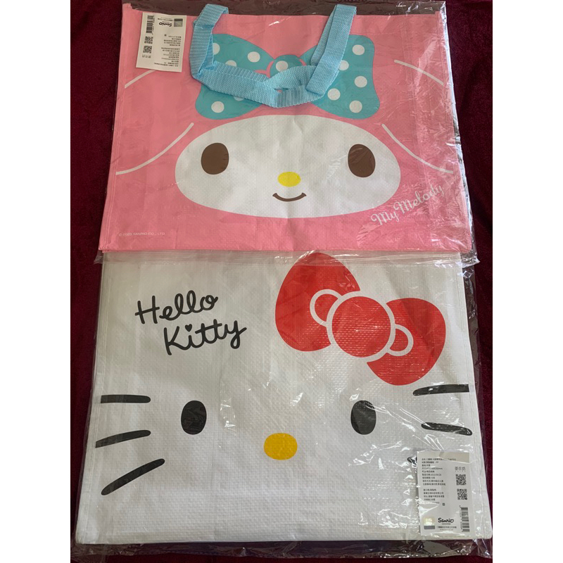 現貨 正版Hello Kitty 美樂蒂 大臉購物袋 收納袋 棉被袋 萬用袋 衣物收納袋可肩背