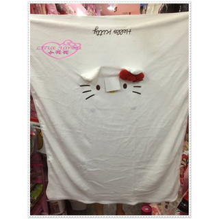 ♥小花花日本精品♥ Hello Kitty 毯子 捲式毛毯 冷氣毯 法蘭絨 白色大臉22508706