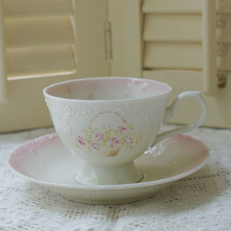 現貨 日本製 imane  花籃 克莉絲 杯盤組 咖啡杯