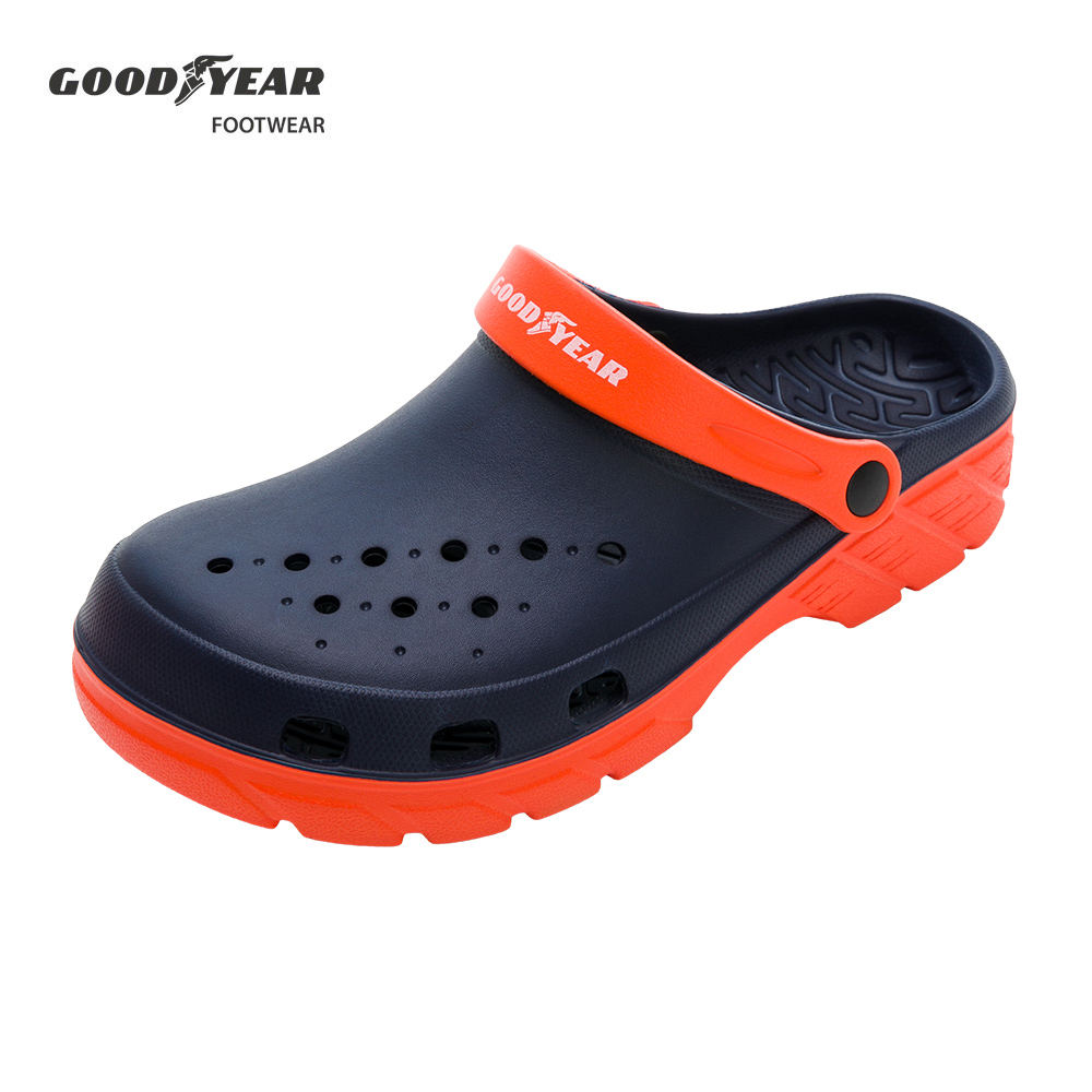 GOODYEAR固特異 男鞋 水陸雙色兩用洞洞鞋 藍橘 / GAMP23383/K Shoes Plaza