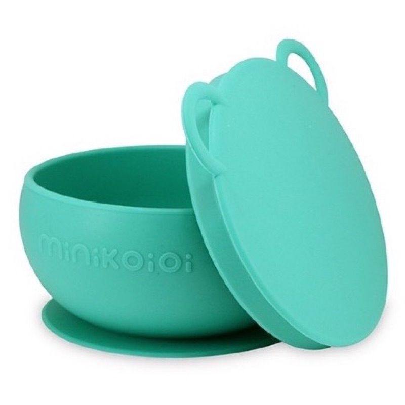 minikoioi 防滑矽膠吸盤碗（薄荷綠）（僅使用過一次）