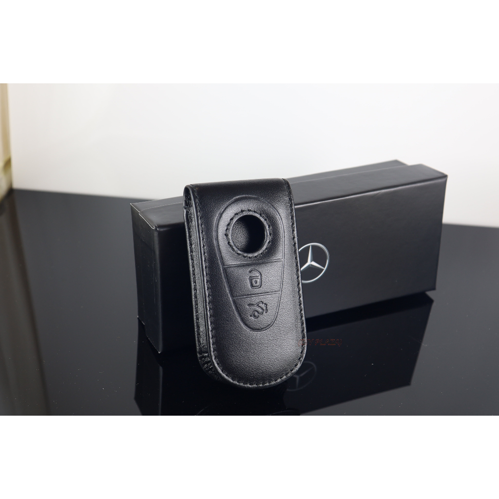 【DIY PLAZA】M-Benz 賓士 原廠 皮套 GLC SUV X254 2023以後出廠 黑色 真皮 鑰匙用